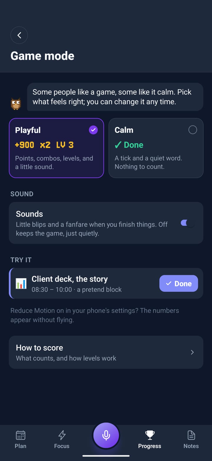 Playful or Calm